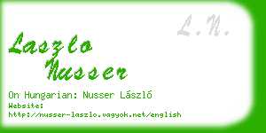 laszlo nusser business card