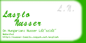 laszlo nusser business card